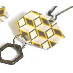 Boucles d'oreilles alvéoles