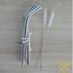 Lot de 10 Pailles courbées...